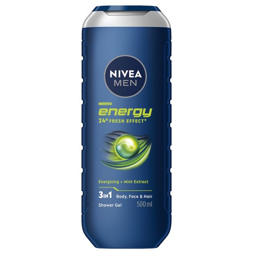 Nivea Men Energy 24h Fresh Effect Shower Gel 500ml Nivea Men Energy 24h Fresh Effect Shower Gel 500ml