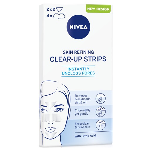 Nivea Clear Up Strips Instant Unclogs Pores 6 Τεμάχια