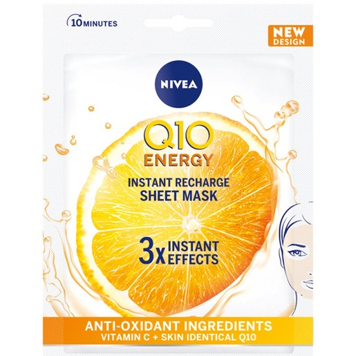 Nivea Q10 Energy Instant Recharge Sheet Mask 1 Τεμάχιο