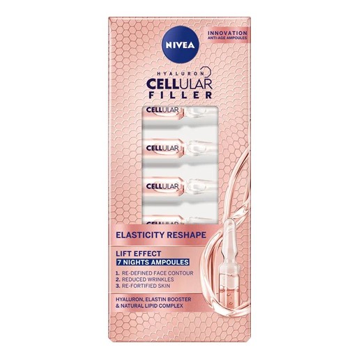 Nivea Cellular Filler Elasticity & Contour 2-phase Ampoules Treatment 7vials x 1.2ml Nivea Cellular Filler Elasticity & Contour 2-phase Ampoules Treatment 7vials x 1.2ml