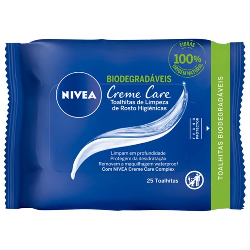 Nivea Cream Care Facial Cleansing Wipes 25 Τεμάχια