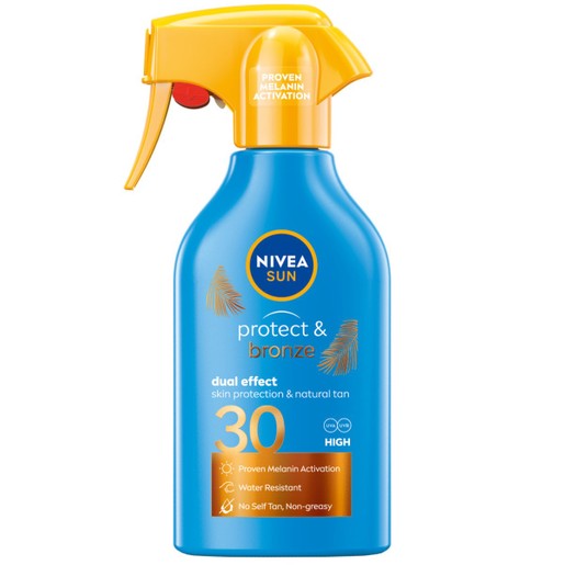Nivea Sun Protect & Bronze Spf30 Body Lotion Trigger Spray 270ml