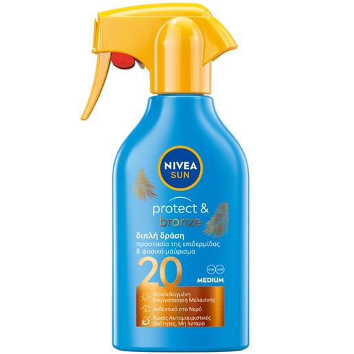 Nivea Sun Protect & Bronze Spf20 Trigger Spray 250ml