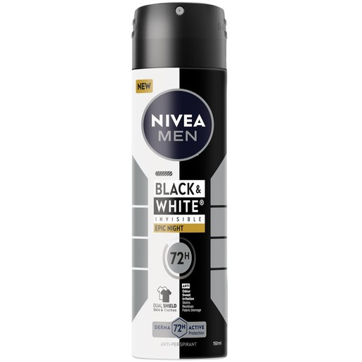 Nivea Men Black & White Invisible Epic Night 72h Protection Deo Spray 150ml