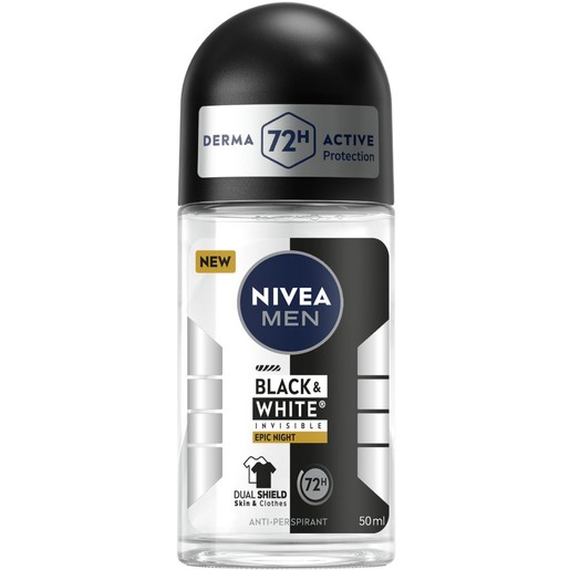 Nivea Men Black & White Invisible Epic Night 72h Protection Deo Roll-on 50ml