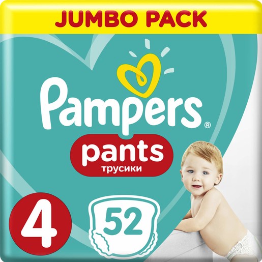 Pampers Pants Jumbo Pack Νο4 (9-15kg) 52 πάνες Pampers Pants Jumbo Pack Νο4 (9-15kg) 52 πάνες