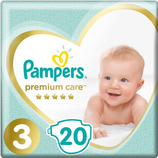 Pampers Premium Care Νο3 (6-10kg) 20 πάνες Pampers Premium Care Νο3 (6-10kg) 20 πάνες