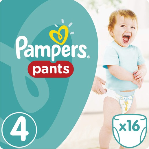 Pampers Pants No4 (9-14kg) 16 πάνες Pampers Pants No4 (9-14kg) 16 πάνες