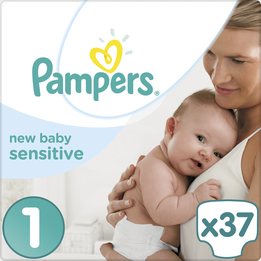 Pampers New Baby Sensitive Newborn No1 (2-5kg) 37 Πάνες Pampers New Baby Sensitive Newborn No1 (2-5kg) 37 Πάνες