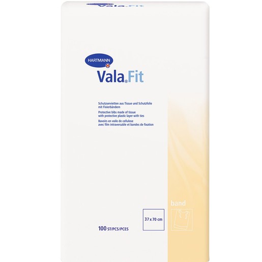 Hartmann Vala Fit Protective Tissue Bibs 37x70cm, 100 Τεμάχια Hartmann Vala Fit Protective Tissue Bibs 37x70cm, 100 Τεμάχια