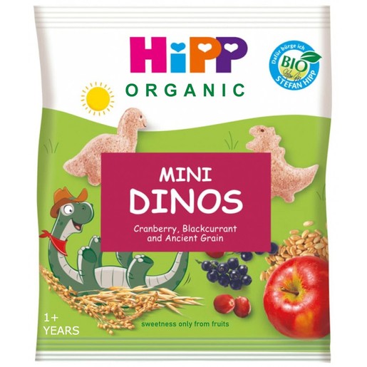 Hipp Bio Mini Dinos Fruit & Cereal Snack 1+ Years 30g