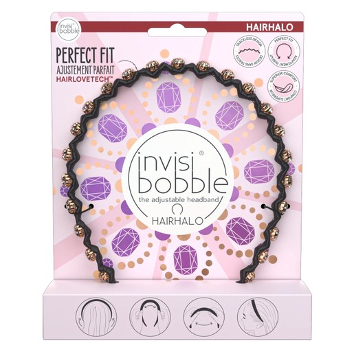 Invisibobble British Royal Hairhalo Headband Put Your Crown On Glittering Stone 1 Τεμάχιο