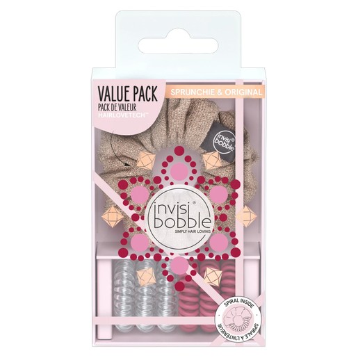 Invisibobble Set British Royal Duo Queen for a Day 1 Sprunchie & 6 Original Invisibobble Set British Royal Duo Queen for a Day 1 Sprunchie & 6 Original