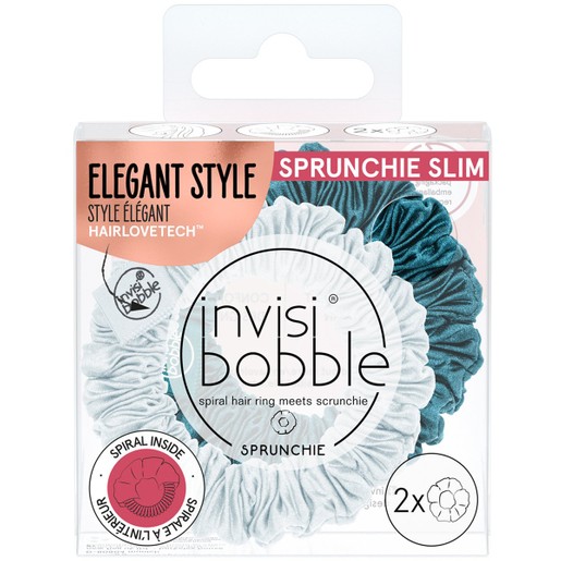 Invisibobble Sprunchie Slim Cool as Ice Hair Ring 2 Τεμάχια
