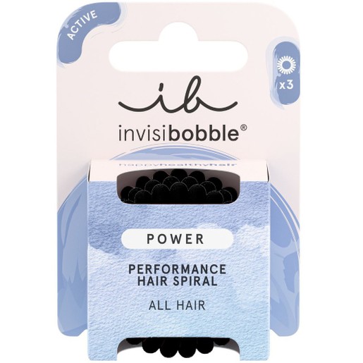 Invisibobble Power Performance Hair Spiral 3 Τεμάχια - True Black Invisibobble Power Performance Hair Spiral 3 Τεμάχια - True Black