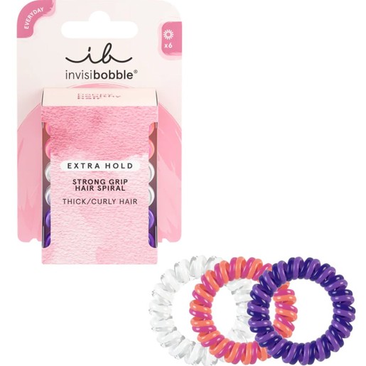 Invisibobble Extra Hold Strong Grip Hair Spiral Twirl Boss 6 Τεμάχια