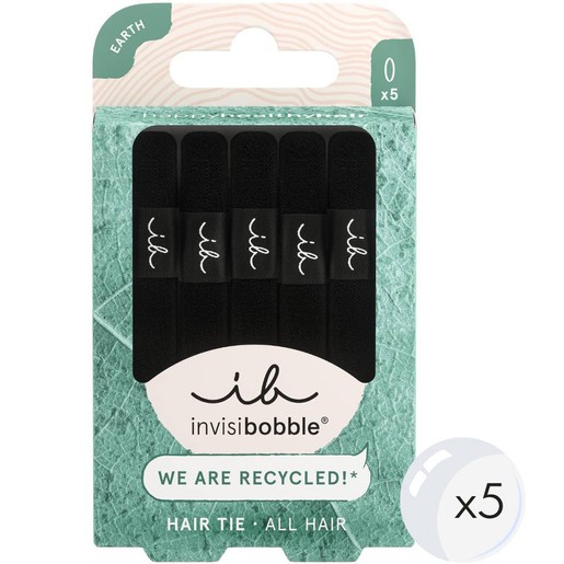 Invisibobble Ecotie Hair Tie Black 5 Τεμάχια