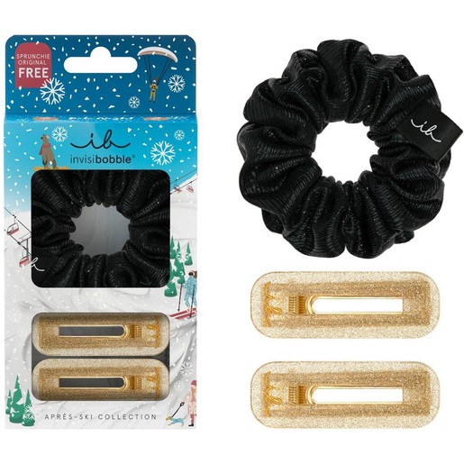 Invisibobble Promo Apres-Ski Date Night The Original Sprunchie 1 Τεμάχιο & The Stylish Hair Clip 2 Τεμάχια