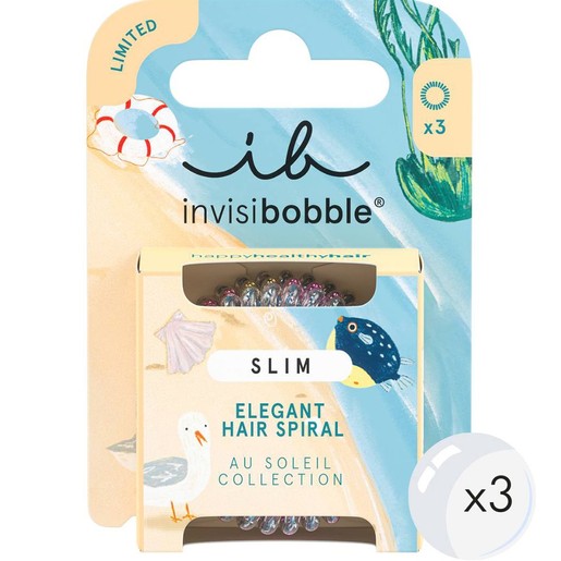 Invisibobble Slim Au Soleil Vibrant Vacation 3 Τεμάχια