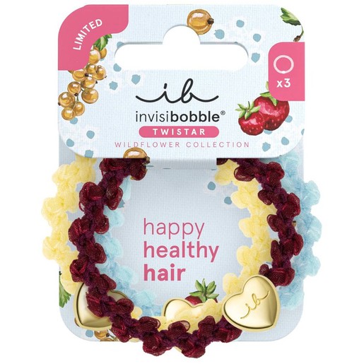 Invisibobble Limited Collection Wildflower Cherry Twist Twistar 3 Τεμάχια 