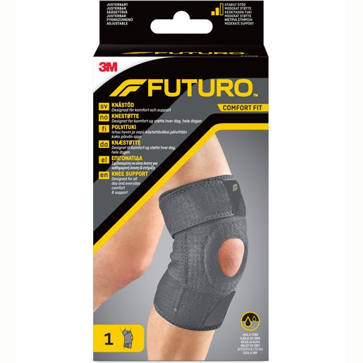 3M Futuro Comfort Fit Knee Support Γκρι One Size 1 Τεμάχιο, Κωδ 04039