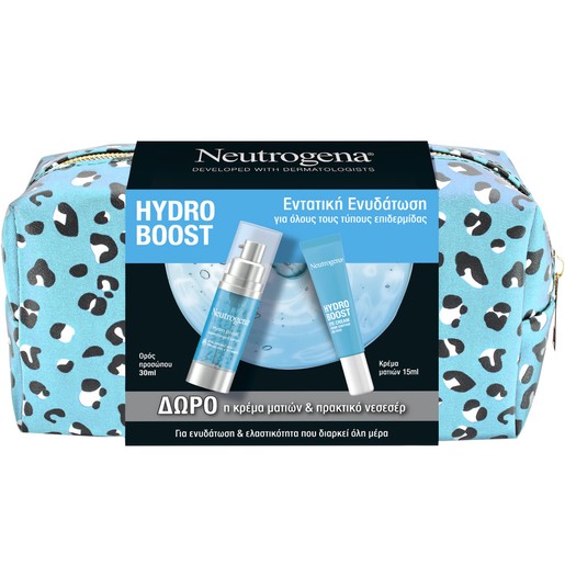 Neutrogena Promo Hydro Boost Supercharged Serum 30ml & Δώρο Awakening Eye Cream 15ml & Νεσεσέρ 1 Τεμάχιο