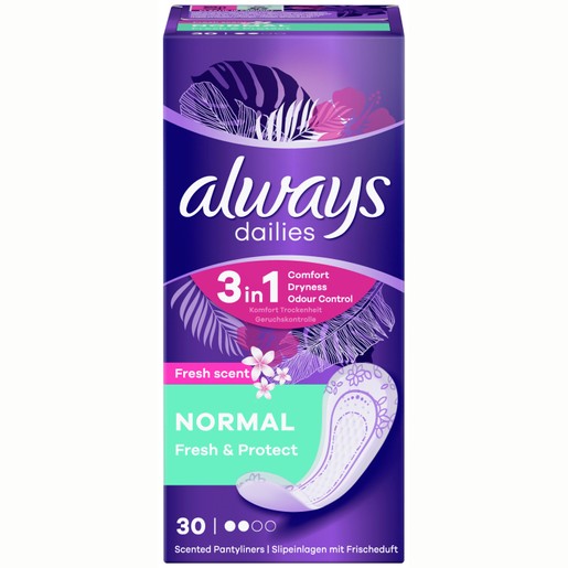 Always Dailies Fresh Scent Normal Fresh & Protect 30 Τεμάχια