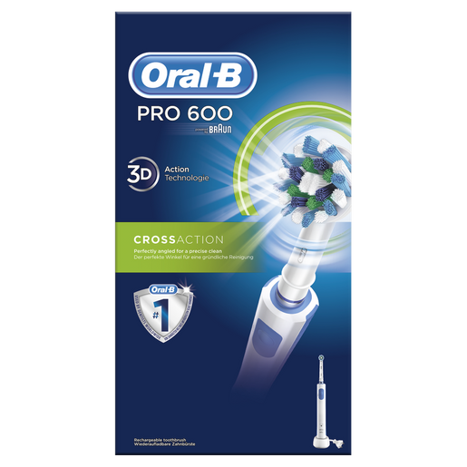 Oral-B Pro 600 Cross Action 3D Technologie Ηλεκτρική Οδοντόβουρτσα Oral-B Pro 600 Cross Action 3D Technologie Ηλεκτρική Οδοντόβουρτσα