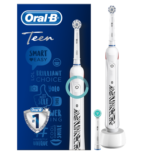 Oral-B Power Teen Smart Coaching Ηλεκτρική Οδοντόβουρτσα για Απαλό Καθαρισμό με Λειτουργία Έξυπνης Καθοδήγησης 1 Τεμάχιο Oral-B Power Teen Smart Coaching Ηλεκτρική Οδοντόβουρτσα για Απαλό Καθαρισμό με Λειτουργία Έξυπνης Καθοδήγησης 1 Τεμάχιο