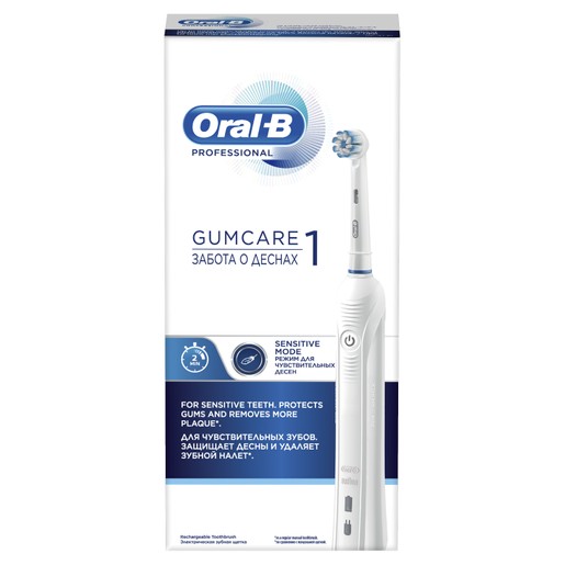 Oral-B Professional GumCare 1 Ηλεκτρική Οδοντόβουρτσα για Απαλό Καθαρισμό & Προστασία των Ούλων 1 Τεμάχιο Oral-B Professional GumCare 1 Ηλεκτρική Οδοντόβουρτσα για Απαλό Καθαρισμό & Προστασία των Ούλων 1 Τεμάχιο
