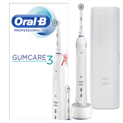 Oral-B Professional GumCare 3 Ηλεκτρική Οδοντόβουρτσα, Προστασία των Ούλων με Ορατό Αισθητήρα Πίεσης & Σύνδεση με Bluetooth Oral-B Professional GumCare 3 Ηλεκτρική Οδοντόβουρτσα, Προστασία των Ούλων με Ορατό Αισθητήρα Πίεσης & Σύνδεση με Bluetooth