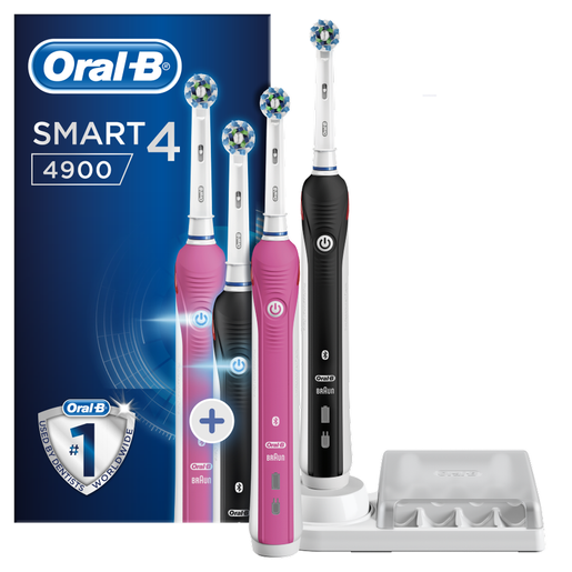 Oral-B Smart 4 4900 Special Edition Pink & Black Ηλεκτρική Οδοντόβουρτσα για πιο Υγιή Ούλα με την Έξυπνη Καθοδήγηση 2 Τεμάχια Oral-B Smart 4 4900 Special Edition Pink & Black Ηλεκτρική Οδοντόβουρτσα για πιο Υγιή Ούλα με την Έξυπνη Καθοδήγηση 2 Τεμάχια