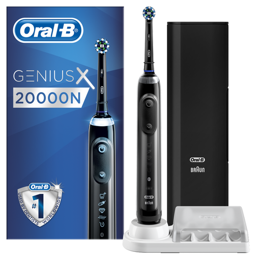 Oral-B Genius X 20000 N Black Επαναφορτιζόμενη Ηλεκτρική Οδοντόβουρτσα, Λειτουργία Αναγνώρισης Βουρτσίσματος & Σύνδεση Bluetooth Oral-B Genius X 20000 N Black Επαναφορτιζόμενη Ηλεκτρική Οδοντόβουρτσα, Λειτουργία Αναγνώρισης Βουρτσίσματος & Σύνδεση Bluetooth