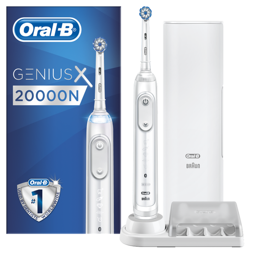 Oral-B Genius X 20000 N White Επαναφορτιζόμενη Ηλεκτρική Οδοντόβουρτσα, Λειτουργία Αναγνώρισης Βουρτσίσματος & Σύνδεση Bluetooth Oral-B Genius X 20000 N White Επαναφορτιζόμενη Ηλεκτρική Οδοντόβουρτσα, Λειτουργία Αναγνώρισης Βουρτσίσματος & Σύνδεση Bluetooth