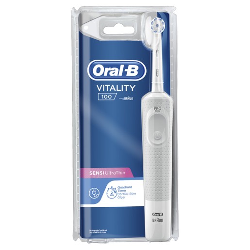 Oral-B Vitality 100 Sensi Ultra Thin Ηλεκτρική Οδοντόβουρτσα για Ευαίσθητα Δόντια & Ούλα με Ενσωματωμένο Χρονόμετρο 2 Λεπτών Oral-B Vitality 100 Sensi Ultra Thin Ηλεκτρική Οδοντόβουρτσα για Ευαίσθητα Δόντια & Ούλα με Ενσωματωμένο Χρονόμετρο 2 Λεπτών