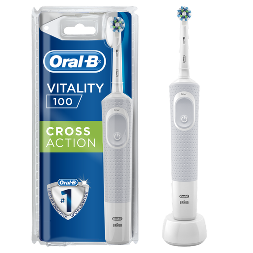 Oral-B Vitality 100 Cross Action White Ηλεκτρική Οδοντόβουρτσα 1 τεμάχιο Oral-B Vitality 100 Cross Action White Ηλεκτρική Οδοντόβουρτσα 1 τεμάχιο