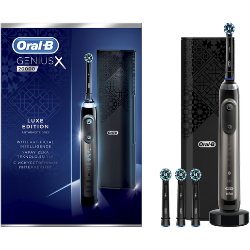 Oral-B Genius X 20000 Luxe Edition Anthracite Grey Ηλεκτρική Οδοντόβουρτσα Τεχνητής Νοημοσύνης Εξοπλισμένη με Αισθητήρες Πίεσης Oral-B Genius X 20000 Luxe Edition Anthracite Grey Ηλεκτρική Οδοντόβουρτσα Τεχνητής Νοημοσύνης Εξοπλισμένη με Αισθητήρες Πίεσης