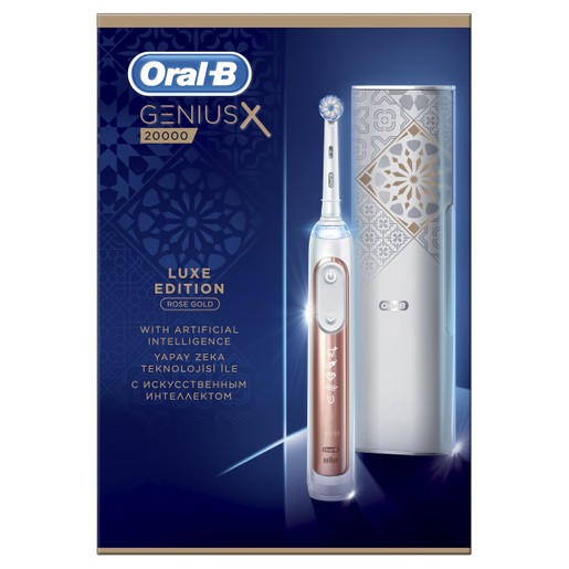 Oral-B Genius X 20000 Luxe Edition Rose Gold Ηλεκτρική Οδοντόβουρτσα Τεχνητής Νοημοσύνης Εξοπλισμένη με Αισθητήρες Πίεσης Oral-B Genius X 20000 Luxe Edition Rose Gold Ηλεκτρική Οδοντόβουρτσα Τεχνητής Νοημοσύνης Εξοπλισμένη με Αισθητήρες Πίεσης