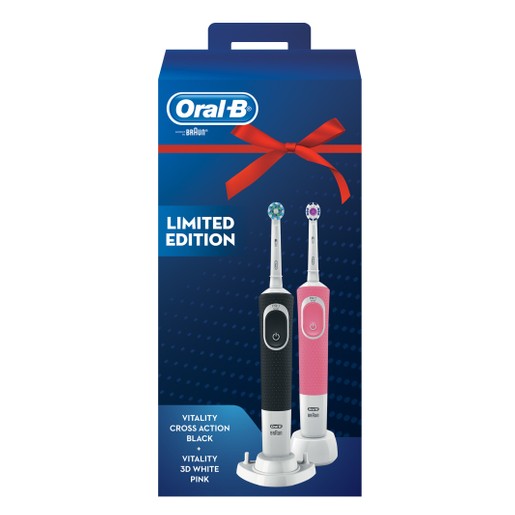 Oral-B Limited Edition Πακέτο Προσφοράς Vitality Cross Action Black & Vitality 3D White Pink Oral-B Limited Edition Πακέτο Προσφοράς Vitality Cross Action Black & Vitality 3D White Pink