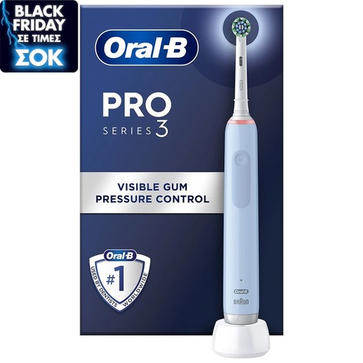Oral-B Pro 3 3000 Cross Action Electric Toothbrush Μπλε 1 Τεμάχιο