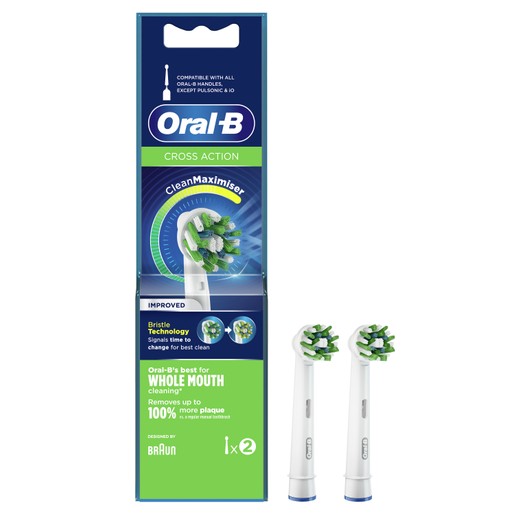Oral-B Cross Action Clean Maximiser White 2 Τεμάχια Oral-B Cross Action Clean Maximiser White 2 Τεμάχια