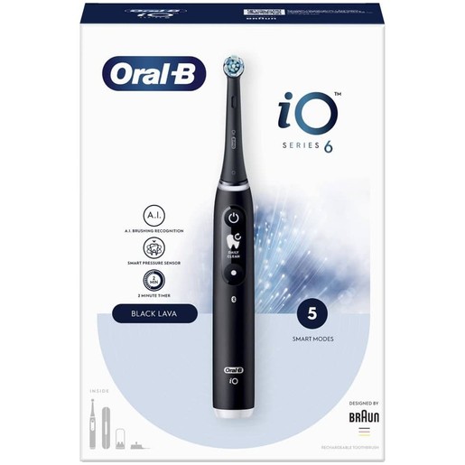 Oral-B iO Series 6 Black Lava 1 Τεμάχιο Oral-B iO Series 6 Black Lava 1 Τεμάχιο