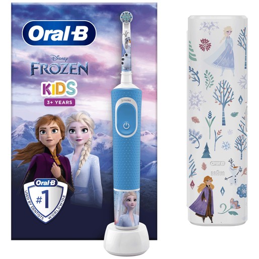 Oral-B Kids Frozen 3+ Years Extra Soft, Παιδική Ηλεκτρική Οδοντόβουρτσα για πολύ Απαλό Καθαρισμό & Δώρο Exclusive Travel Case Oral-B Kids Frozen 3+ Years Extra Soft, Παιδική Ηλεκτρική Οδοντόβουρτσα για πολύ Απαλό Καθαρισμό & Δώρο Exclusive Travel Case