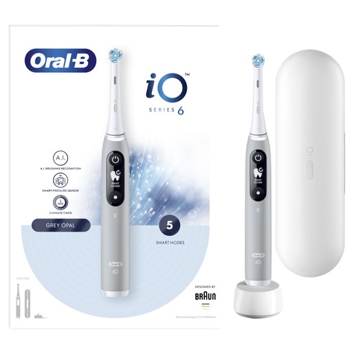 Oral-B iO Series 6 Magnetic Gray Opal 1 Τεμάχιο Oral-B iO Series 6 Magnetic Gray Opal 1 Τεμάχιο