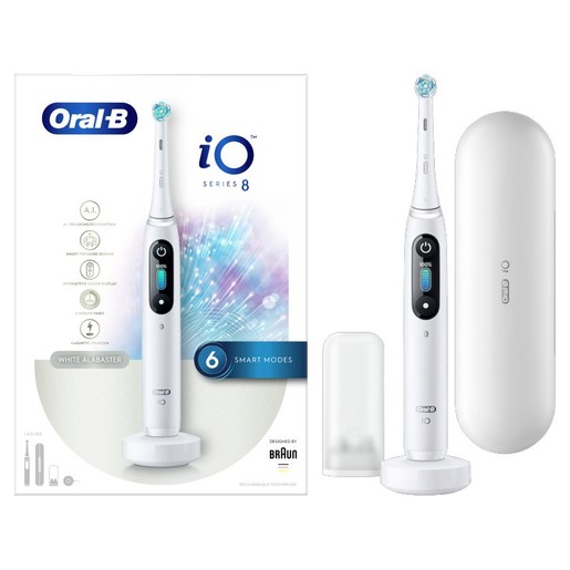 Oral-B iO Series 8 Magnetic White Alabaster 1 Τεμάχιο Oral-B iO Series 8 Magnetic White Alabaster 1 Τεμάχιο