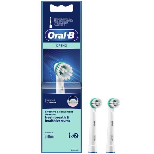 Oral-B Ortho Brush Heads Desighed For Braces 2 Τεμάχια Oral-B Ortho Brush Heads Desighed For Braces 2 Τεμάχια
