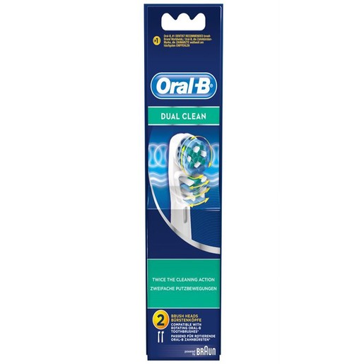 Oral-B Dual Clean Ανταλλακτικές Κεφαλές Βουρτσίσματος 2 τεμάχια Oral-B Dual Clean Ανταλλακτικές Κεφαλές Βουρτσίσματος 2 τεμάχια