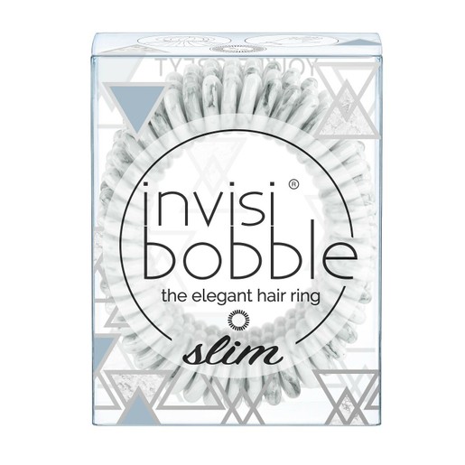 Invisibobble Slim Marblelous Shiny Grey Λαστιχάκι Μαλλιών 3 Τεμάχια Invisibobble Slim Marblelous Shiny Grey Λαστιχάκι Μαλλιών 3 Τεμάχια