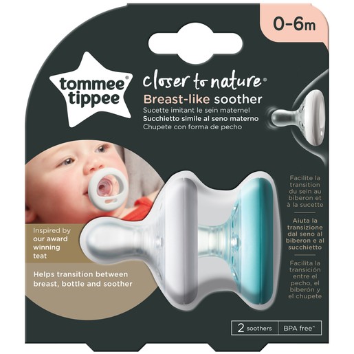 Tommee Tippee Closer to Nature Breast-like Naturally Orthodontic Soother 0-6m Κωδ 43344005, 2 Τεμάχια Tommee Tippee Closer to Nature Breast-like Naturally Orthodontic Soother 0-6m Κωδ 43344005, 2 Τεμάχια