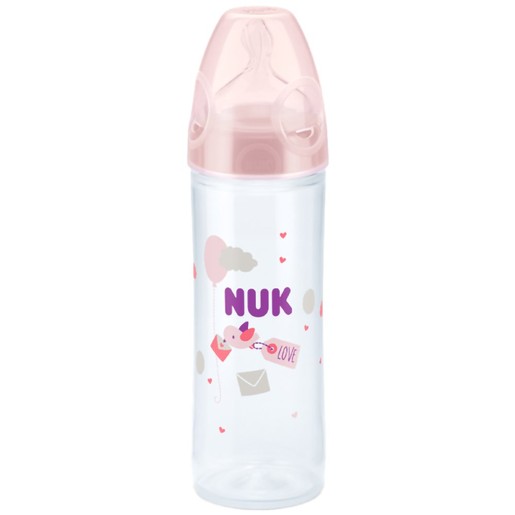 Nuk Classic Bottle Silicone 0-6m 250ml, Κωδ 10536563 - Ροζ